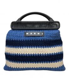 MARNI（マルニ）の古着「コットンクロシェバッグ」｜ブルー