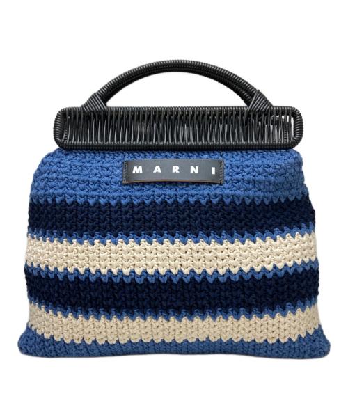 MARNI（マルニ）MARNI (マルニ) コットンクロシェバッグ ブルーの古着・服飾アイテム