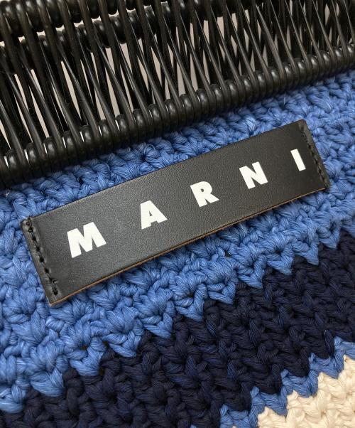MARNI（マルニ）MARNI (マルニ) コットンクロシェバッグ ブルーの古着・服飾アイテム