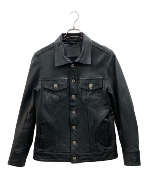 collars（カラーズ）collars (カラーズ) ゴートスキンレザージャケット ブラック サイズ:Lの古着・服飾アイテム