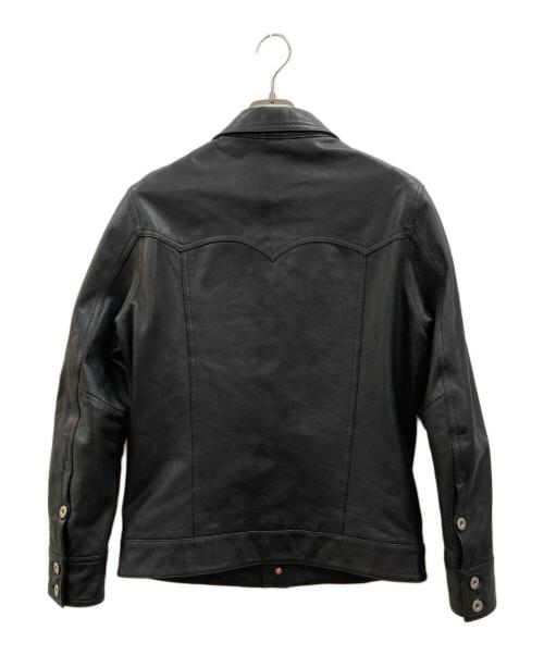collars（カラーズ）collars (カラーズ) ゴートスキンレザージャケット ブラック サイズ:Lの古着・服飾アイテム