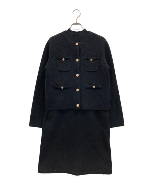 CELFORD（セルフォード）CELFORD (セルフォード) ニットカーデ＆ミニワンピース ブラック サイズ:36の古着・服飾アイテム
