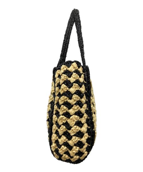 Kate Spade（ケイトスペード）Kate Spade (ケイトスペード) カゴバッグ アイボリー×ブラックの古着・服飾アイテム