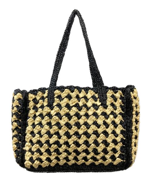 Kate Spade（ケイトスペード）Kate Spade (ケイトスペード) カゴバッグ アイボリー×ブラックの古着・服飾アイテム