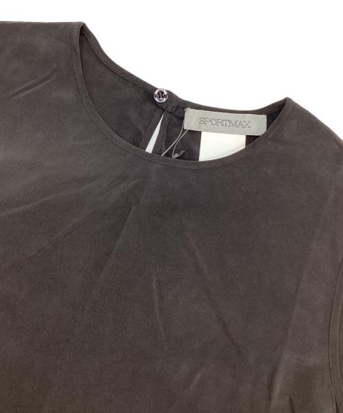 SPORT MAX（スポーツマックス）SPORT MAX (スポーツマックス) シルクノースリーブカットソー チャコールグレー サイズ:40の古着・服飾アイテム
