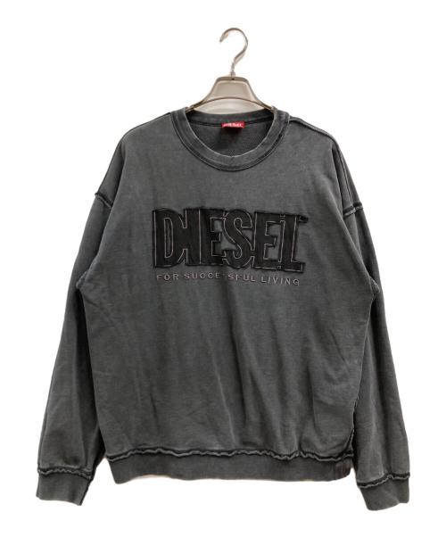 DIESEL（ディーゼル）DIESEL (ディーゼル) S-Boxt-Raw-V1 /ロゴスウェット グレー サイズ:Mの古着・服飾アイテム