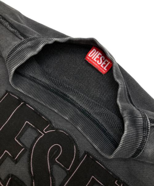DIESEL（ディーゼル）DIESEL (ディーゼル) S-Boxt-Raw-V1 /ロゴスウェット グレー サイズ:Mの古着・服飾アイテム