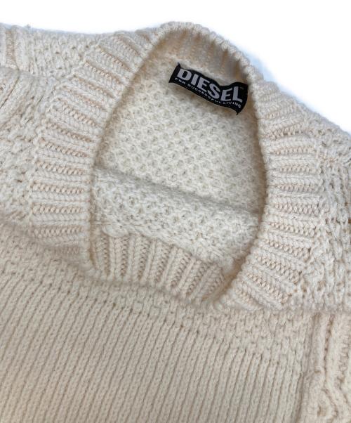 DIESEL（ディーゼル）DIESEL (ディーゼル) K-CONCORD/ケーブルニット ベージュ サイズ:Sの古着・服飾アイテム