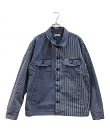 SUGAR CANE（シュガーケーン）の古着「ストライプデニムカバーオール」｜インディゴ