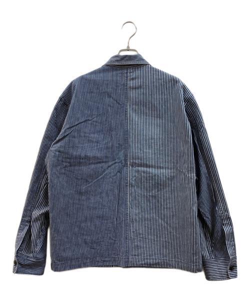 SUGAR CANE（シュガーケーン）SUGAR CANE (シュガーケーン) ストライプデニムカバーオール インディゴ サイズ:Lの古着・服飾アイテム