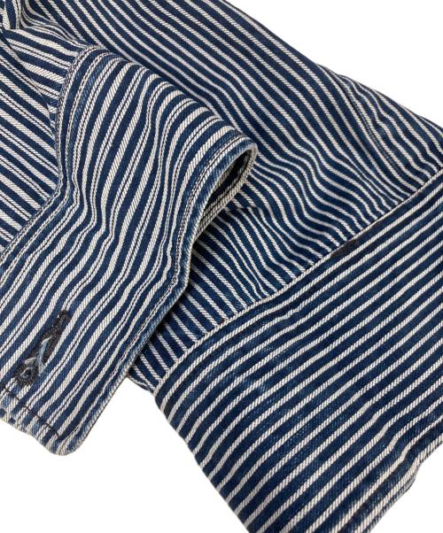 SUGAR CANE（シュガーケーン）SUGAR CANE (シュガーケーン) ストライプデニムカバーオール インディゴ サイズ:Lの古着・服飾アイテム