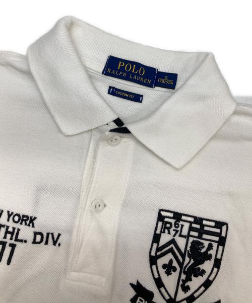 POLO RALPH LAUREN（ポロ・ラルフローレン）POLO RALPH LAUREN (ポロ・ラルフローレン) 刺繍入りポロシャツ ブラック×ホワイト サイズ:Sの古着・服飾アイテム