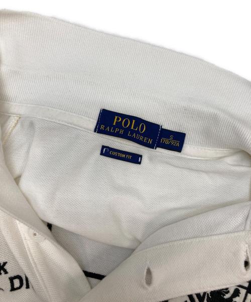 POLO RALPH LAUREN（ポロ・ラルフローレン）POLO RALPH LAUREN (ポロ・ラルフローレン) 刺繍入りポロシャツ ブラック×ホワイト サイズ:Sの古着・服飾アイテム