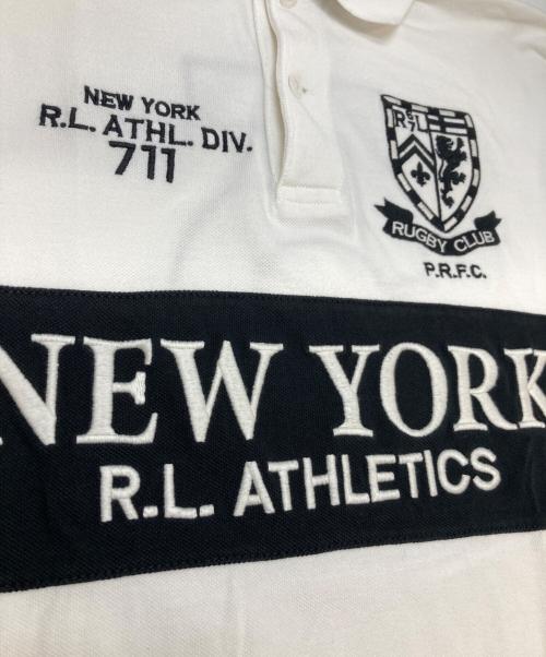 POLO RALPH LAUREN（ポロ・ラルフローレン）POLO RALPH LAUREN (ポロ・ラルフローレン) 刺繍入りポロシャツ ブラック×ホワイト サイズ:Sの古着・服飾アイテム