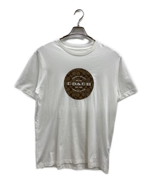 COACH（コーチ）COACH (コーチ) シグネチャーサークルプリントTシャツ ホワイト サイズ:Mの古着・服飾アイテム