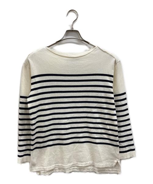 MADISON BLUE（マディソンブルー）MADISON BLUE (マディソンブルー) ボーダープルオーバー ホワイト×ネイビー サイズ:2の古着・服飾アイテム
