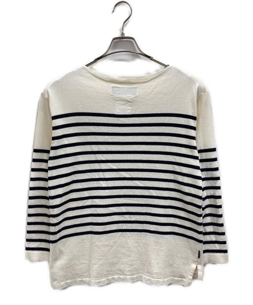 MADISON BLUE（マディソンブルー）MADISON BLUE (マディソンブルー) ボーダープルオーバー ホワイト×ネイビー サイズ:2の古着・服飾アイテム