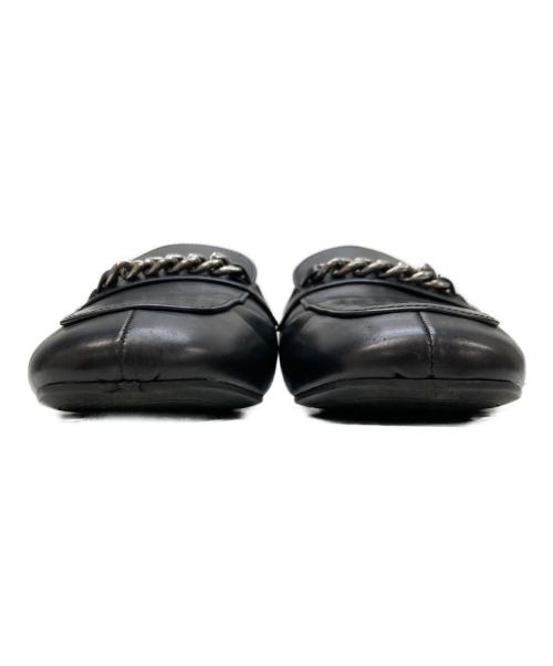 PRADA（プラダ）PRADA (プラダ) チェーンローファーミュール ブラック サイズ:25の古着・服飾アイテム
