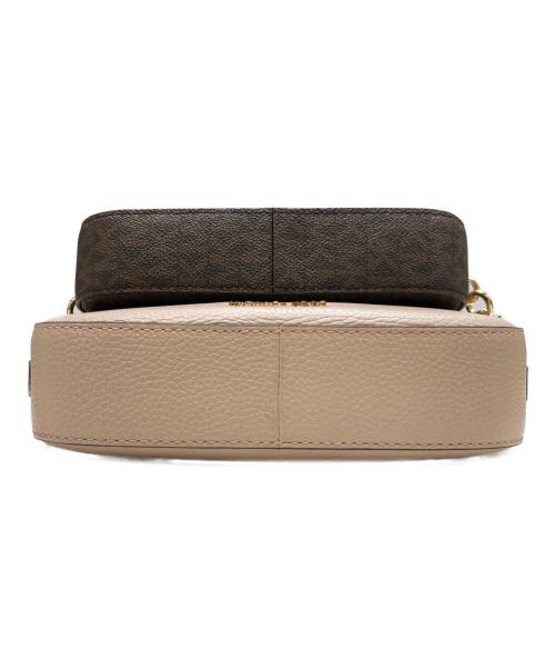 MICHAEL KORS（マイケルコース）MICHAEL KORS (マイケル・コース) ダブルショルダーバッグ ブラウン×ピンクの古着・服飾アイテム