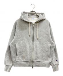 Champion REVERSE WEAVE×MONKEY TIME（チャンピオン リバース ウィーブ×モンキータイム）の古着「Wジップパーカー」｜グレー