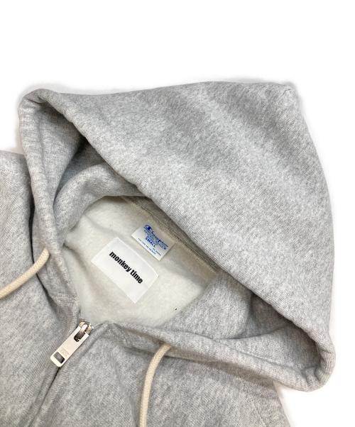 Champion REVERSE WEAVE（チャンピオン リバース ウィーブ）Champion REVERSE WEAVE (チャンピオン リバース ウィーブ) MONKEY TIME (モンキータイム) Wジップパーカー グレー サイズ:Sの古着・服飾アイテム