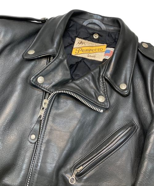 Schott（ショット）Schott (ショット) ダブルライダースジャケット ブラック サイズ:Lの古着・服飾アイテム