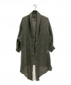 Y'sワイズ）の古着「LENO CLOTH SHAWL COLLAR CARDIGAN」｜グリーン