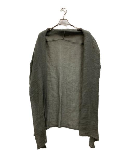 Y's（ワイズ）Y's (ワイズ) LENO CLOTH SHAWL COLLAR CARDIGAN グリーン サイズ:2の古着・服飾アイテム