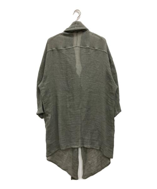 Y's（ワイズ）Y's (ワイズ) LENO CLOTH SHAWL COLLAR CARDIGAN グリーン サイズ:2の古着・服飾アイテム