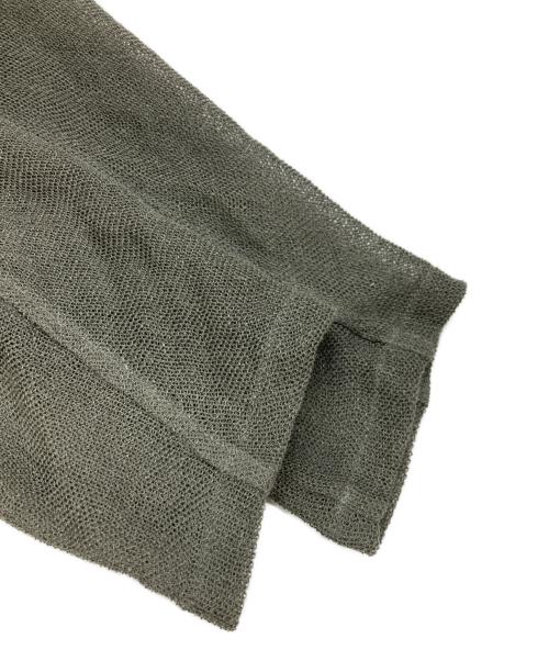 Y's（ワイズ）Y's (ワイズ) LENO CLOTH SHAWL COLLAR CARDIGAN グリーン サイズ:2の古着・服飾アイテム