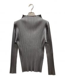PLEATS PLEASE（プリーツプリーズ）の古着「プリーツブラウス」｜グレー