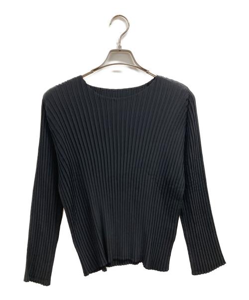 ISSEY MIYAKE（イッセイミヤケ）ISSEY MIYAKE (イッセイミヤケ) プリーツブラウス ブラック サイズ:2の古着・服飾アイテム