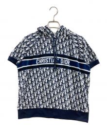 Christian Dior（クリスチャン ディオール）の古着「オブリークショートスリーブパーカー」｜ネイビー