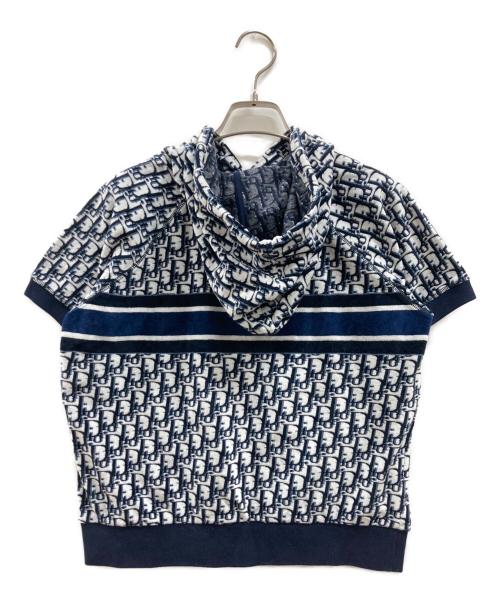 Christian Dior（クリスチャン ディオール）Christian Dior (クリスチャン ディオール) オブリークショートスリーブパーカー ネイビー サイズ:Sの古着・服飾アイテム