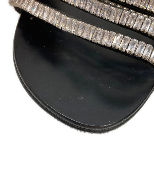GIUSEPPE ZANOTTI（ジュゼッペザノッティ）GIUSEPPE ZANOTTI (ジュゼッペザノッティ) ビジューサンダル ブラック サイズ:37の古着・服飾アイテム
