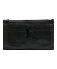 Yves Saint Laurent（イヴサンローラン）の古着「型押しポーチ」｜ブラック