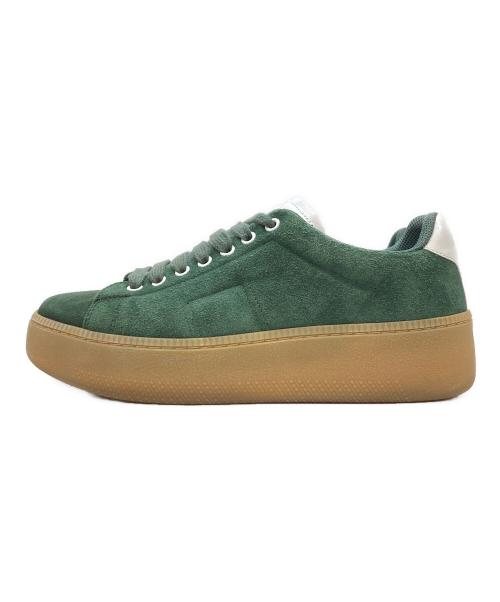 Maison Margiela 22（メゾンマルジェラ）Maison Margiela 22 (メゾンマルジェラ) スエードプラットフォームスニーカー グリーン サイズ:42の古着・服飾アイテム