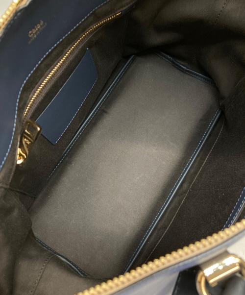 Chloe（クロエ）Chloe (クロエ) バイカラー2WAYバッグ ブルーの古着・服飾アイテム