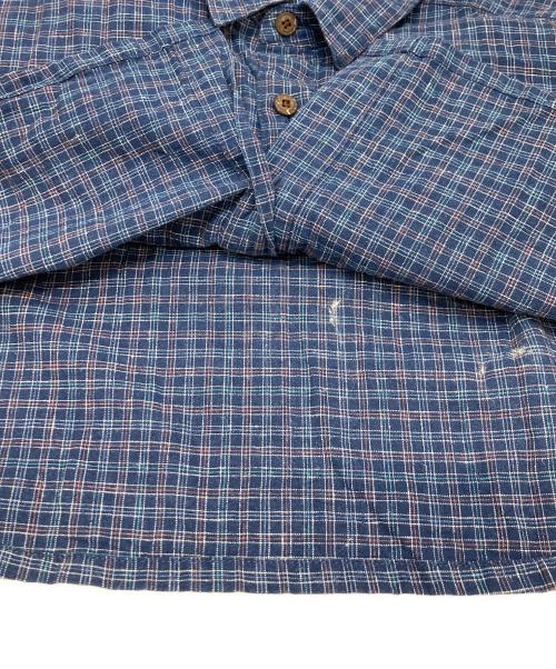 Patagonia（パタゴニア）Patagonia (パタゴニア) コットンヘンプチェックシャツ ブルー サイズ:Sの古着・服飾アイテム