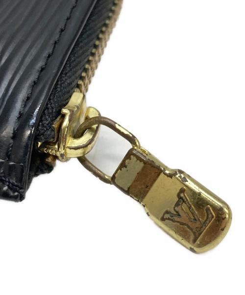 LOUIS VUITTON（ルイ ヴィトン）LOUIS VUITTON (ルイ ヴィトン) エピ ポシェット クレ キーリング付 コインケース ブラックの古着・服飾アイテム