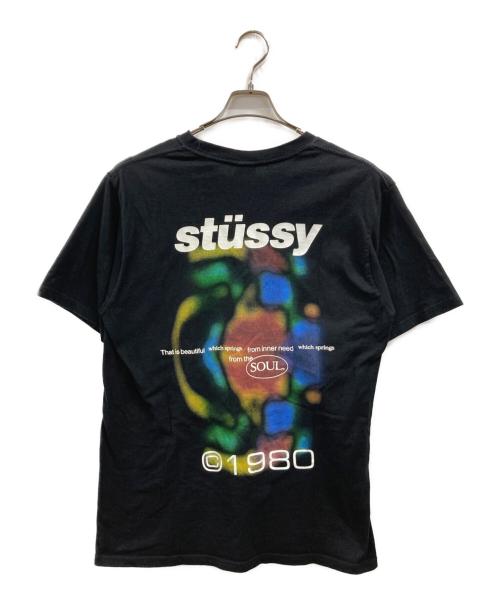stussy（ステューシー）stussy (ステューシー) プリントTシャツ ブラック サイズ:Mの古着・服飾アイテム