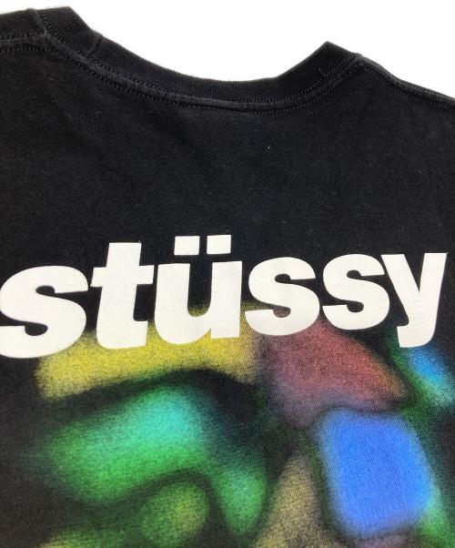 stussy（ステューシー）stussy (ステューシー) プリントTシャツ ブラック サイズ:Mの古着・服飾アイテム