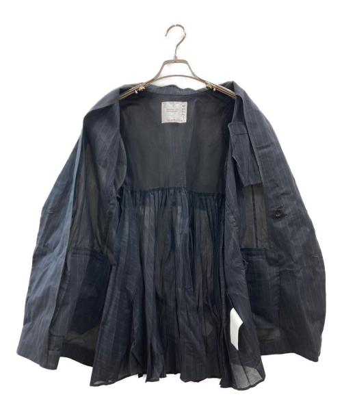 sacai（サカイ）sacai (サカイ) ストライプ柄コットンベスト ネイビー サイズ:3の古着・服飾アイテム