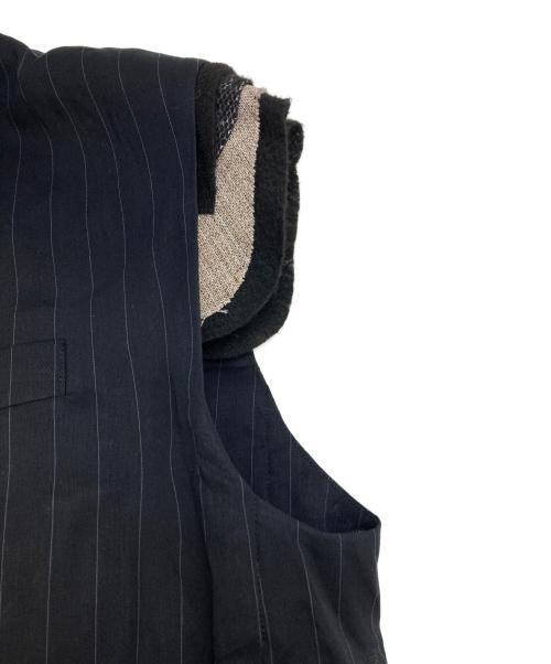 sacai（サカイ）sacai (サカイ) ストライプ柄コットンベスト ネイビー サイズ:3の古着・服飾アイテム