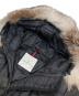 中古・古着 MONCLER (モンクレール) ファー付ショートダウンジャケット ブラック サイズ:4：150000円
