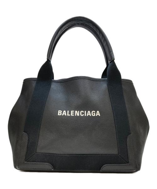 BALENCIAGA（バレンシアガ）BALENCIAGA (バレンシアガ) ポーチ付きレザートートバッグ ブラックの古着・服飾アイテム