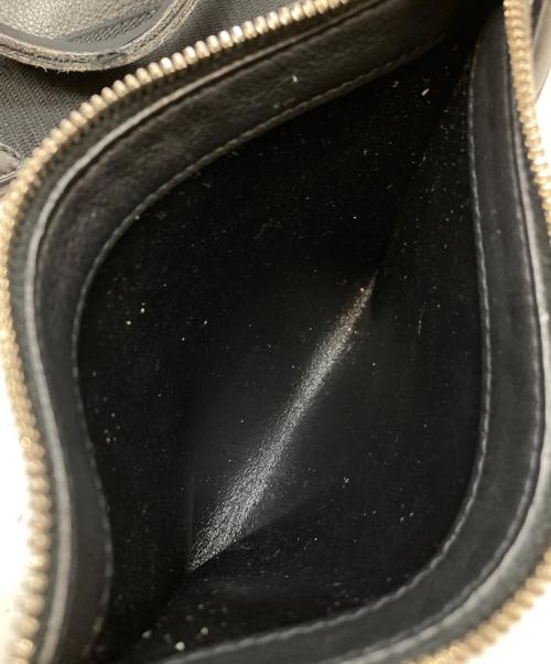 BALENCIAGA（バレンシアガ）BALENCIAGA (バレンシアガ) ポーチ付きレザートートバッグ ブラックの古着・服飾アイテム