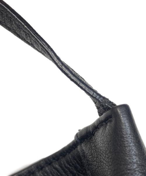BALENCIAGA（バレンシアガ）BALENCIAGA (バレンシアガ) ポーチ付きレザートートバッグ ブラックの古着・服飾アイテム