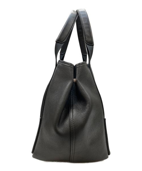 BALENCIAGA（バレンシアガ）BALENCIAGA (バレンシアガ) ポーチ付きレザートートバッグ ブラックの古着・服飾アイテム