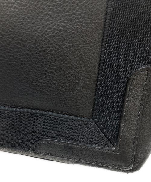 BALENCIAGA（バレンシアガ）BALENCIAGA (バレンシアガ) ポーチ付きレザートートバッグ ブラックの古着・服飾アイテム